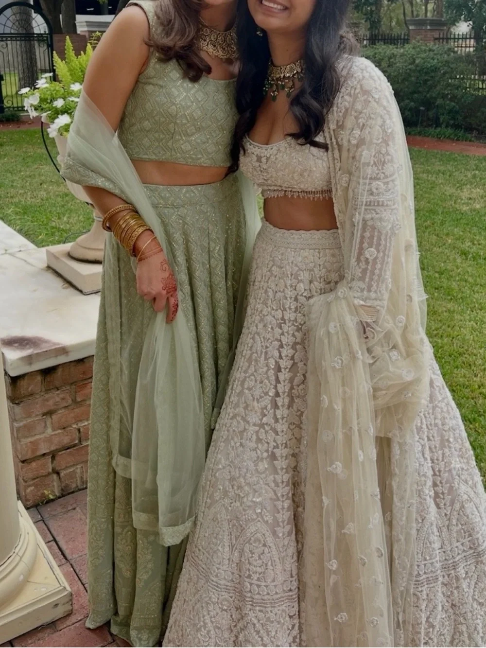 Elegant Sage Green Women’s Lehenga with Matching Dupatta